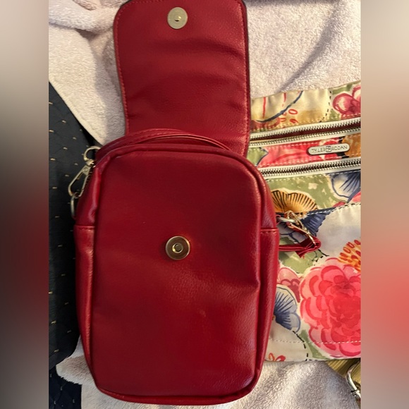 Floral and Solid Crossbody Bag Set - Picture 4 of 6